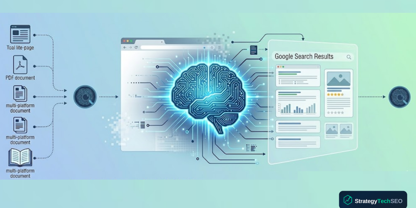 Illustration showing why ChatGPT ignores website content with a diagnostic self-audit checklist for AI visibility